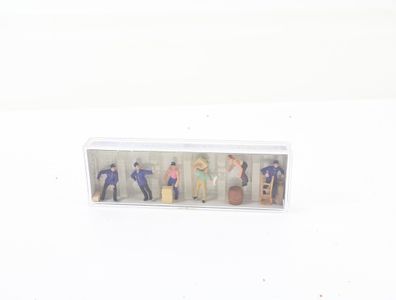 Preiser H0 10016 Figurenset 6-tlg. Güterbodenpersonal mit Zubehör 1:87