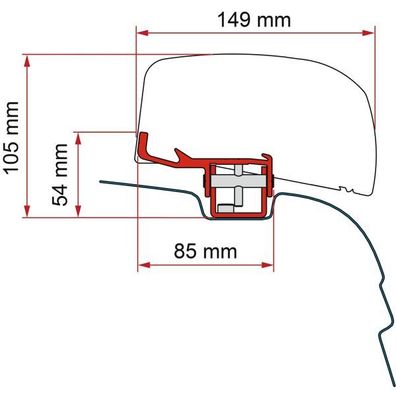 Fiamma Kit VW T5/T6 Markisenadapter F40