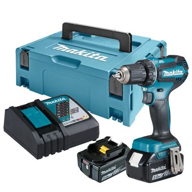 Makita DDF485RTJ Akku-Bohrschrauber 18V/5,0 Ah mit 2 Akkus, Ladegerät im MAKPAC