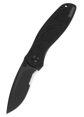 Taschenmesser Kershaw Blur, Schwarz, Wellenschliff