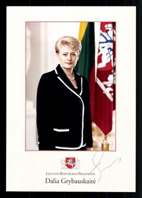 Dalia Grybauskaite Präsidentin von Litauen 2009-19 Original Signiert + G 42303