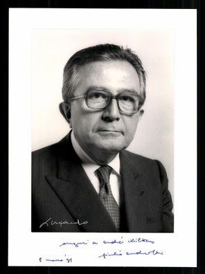 Giulio Andreotti 1919-2013 Ministerpräsident von Italien Orig Signiert + G 42516