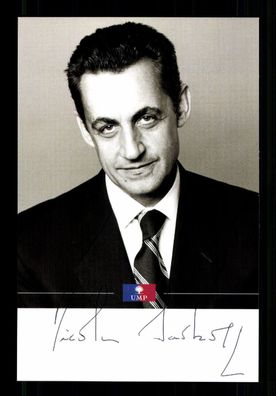 Nicolas Sarkozy Staatspräsident Frankreich 2007-12 Original Signiert + G 42522