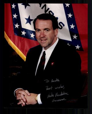 Mike Huckabee Gouverneur von Arkansas 1996-2007 Original Signiert + G 42537