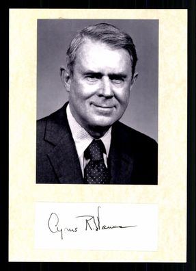 Cyrus R. Vance 1917-2002 Außenminister USA 1977-80 Original + G 42368