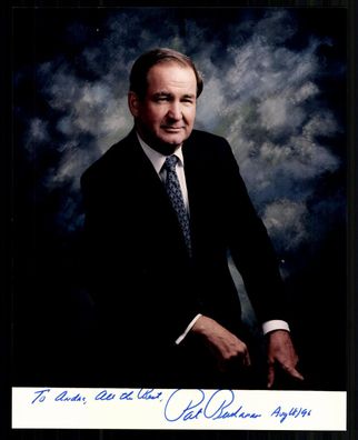 Pat Buchanan Berater Präsident Richard Nixon Original Signiert + G 42542