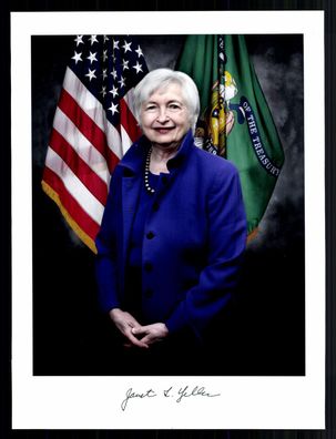 Janet Yellen Finanzministerin USA Original Signiert + G 42253