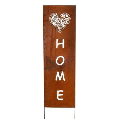 Rostwand Home 100 x 31 cm Paneel Stele Edelrost Dekoelement