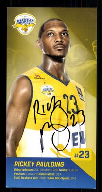 Rickey Paulding EWE Baskets Oldenburg Original Signiert Basketball + G 42731