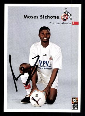 Moses Sichone Autogrammkarte 1 FC Köln 2000/01 Original Signiert + A 215169