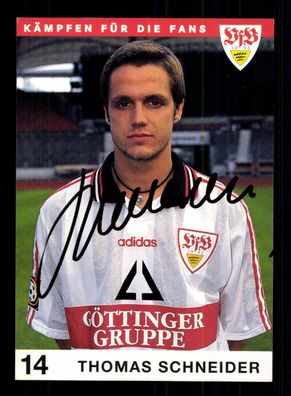 Thomas Schneider Autogrammkarte VfB Stuttgart 1997-98 Original Sign+ A 155571