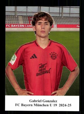 Gabriel Gonzalez Autogrammkarte Bayern München U 19 2024-25