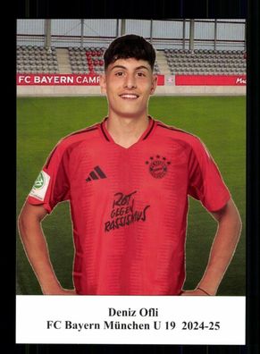 Deniz Ofli Autogrammkarte Bayern München U 19 2024-25