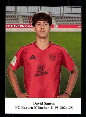 David Santos Autogrammkarte Bayern München U 19 2024-25