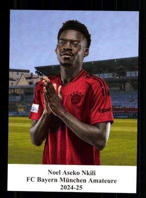 Noel Aseko Nkili Autogrammkarte Bayern München Amateure 2024-25