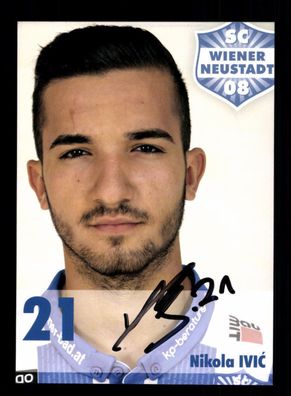 Nikola Ivic Autogrammkarte SC Wiener Neustadt 2014-15 Original Sign+A 172150