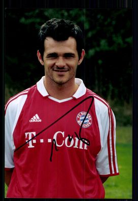 super AK Foto Willy Sagnol Bayern München 2003-04(2) Orig. Signiert