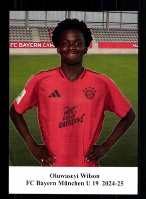 Oluwaseyi Wilson Autogrammkarte Bayern München U 19 2024-25