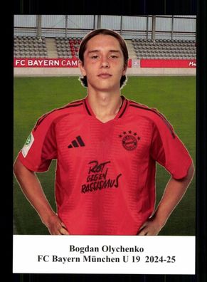 Bogdan Olychenko Autogrammkarte Bayern München U 19 2024-25