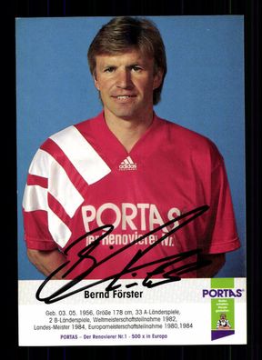 Bernd Förster Autogrammkarte DFB Nationalspieler Original Signiert + G 13686