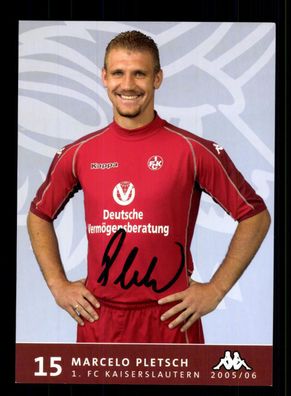 Marcelo Pletsch Autogrammkarte 1 FC Kaiserslautern 2005-06 Original + A 143814