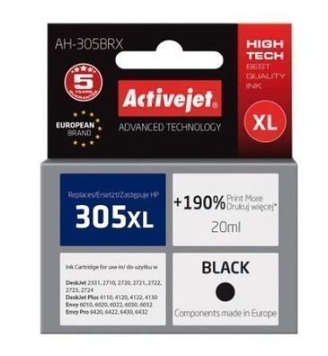 Activejet HP Ersatz Tinte schwarz 305XL 500ml