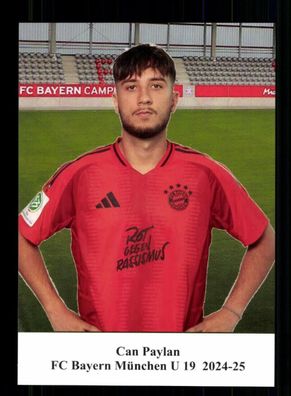 Can Paylan Autogrammkarte Bayern München U 19 2024-25