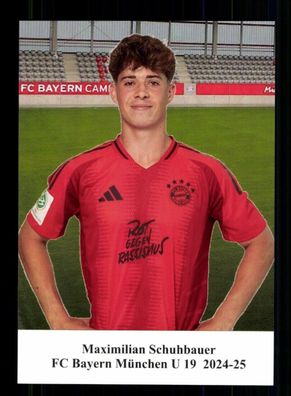 Maximilian Schuhbauer Autogrammkarte Bayern München U 19 2024-25