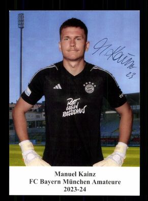 Manuel Kainz Autogrammkarte Bayern München Amateure 2023-24 Original Signiert