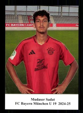 Mudaser Sadat Autogrammkarte Bayern München U 19 2024-25