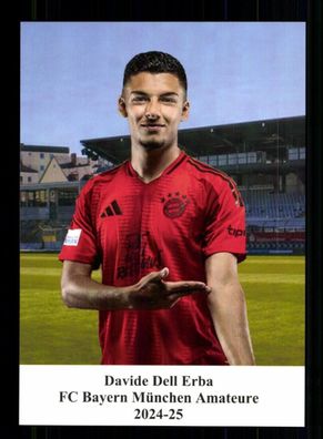 Davide Dell Erba Autogrammkarte Bayern München Amateure 2024-25