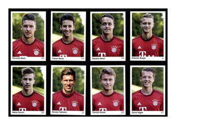 Autogrammkartensatz Bayern München Amateure 2015-16 mit 31 Karten