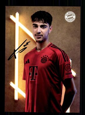 Aleksandar Pavlovic Autogrammkarte Bayern München 2024-25 Original Signiert