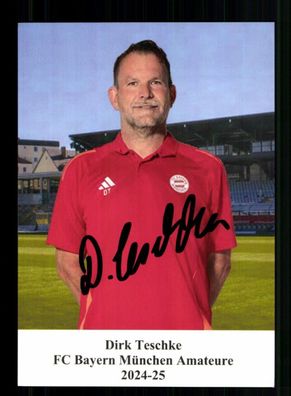 Dirk Teschke Autogrammkarte Bayern München Amateure 2024-25 Original Signiert