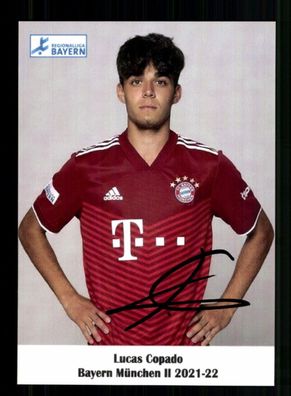 Lucas Copado Autogrammkarte Bayern München Amateure 2021-22 Original Signiert