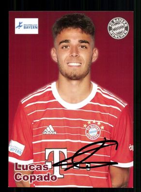 Lucas Copado Autogrammkarte Bayern München Amateure 2022-23 Original Signiert