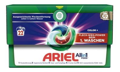 Ariel All-in-1 Pods Colorwaschmittel, 22 Stück