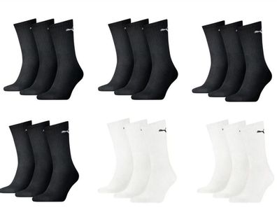 Puma Sportsocken Regular Crew Socken Sport 18-Pack 12 schwarz / 6 weiß