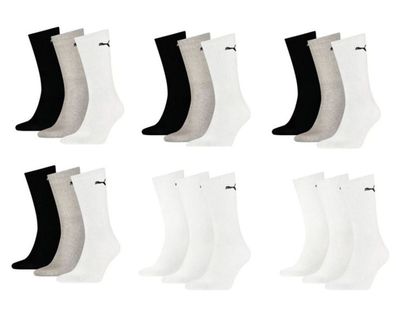 Puma Sportsocken Regular Crew Socken Sport 18-Pack 12 multi / 6 weiß