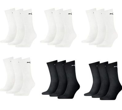 Puma Sportsocken Regular Crew Socken Sport 18-Pack 12 weiß/ 6 schwarz