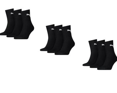 Puma Short Crew Sportsocken 9-Pack schwarz