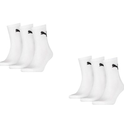 Puma Short Crew Sportsocken 6-Pack weiß