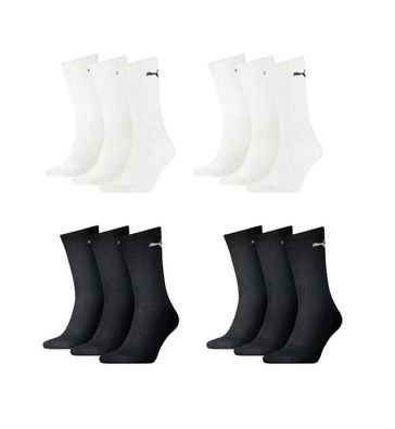 Puma Sportsocken Regular Crew Socken Sport 12-Pack 6 schwarz / 6 weiß 2.0