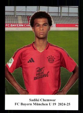 Sadiki Chemwor Autogrammkarte Bayern München U 19 2024-25