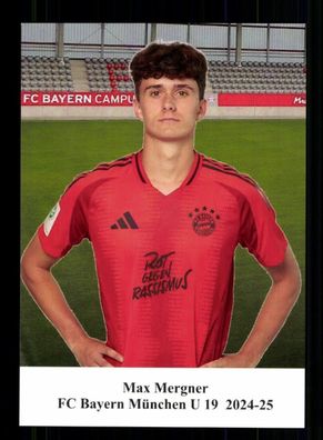 Max Mergner Autogrammkarte Bayern München U 19 2024-25