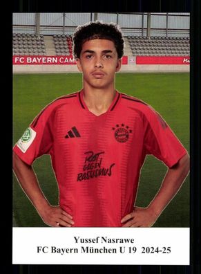 Yussef Nasrawe Autogrammkarte Bayern München U 19 2024-25