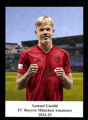 Samuel Unsöld Autogrammkarte Bayern München Amateure 2024-25