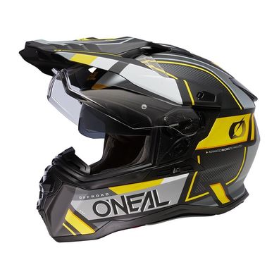 O'NEAL Bike Helm D-Srs Square Black/Gray/Neon Yellow