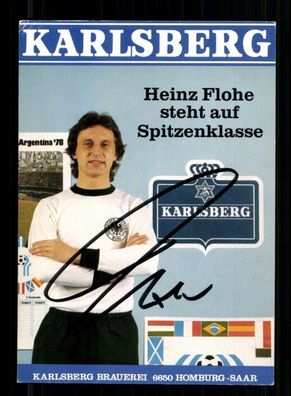 Heinz Flohe Autogrammkarte DFB Weltmeister 1974 Original Signiert + A 236806