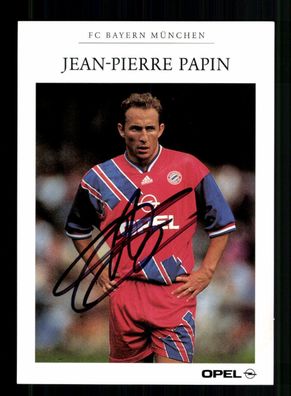 Jean Pierre Papin Autogrammkarte Bayern München 1994-95 Original Signiert